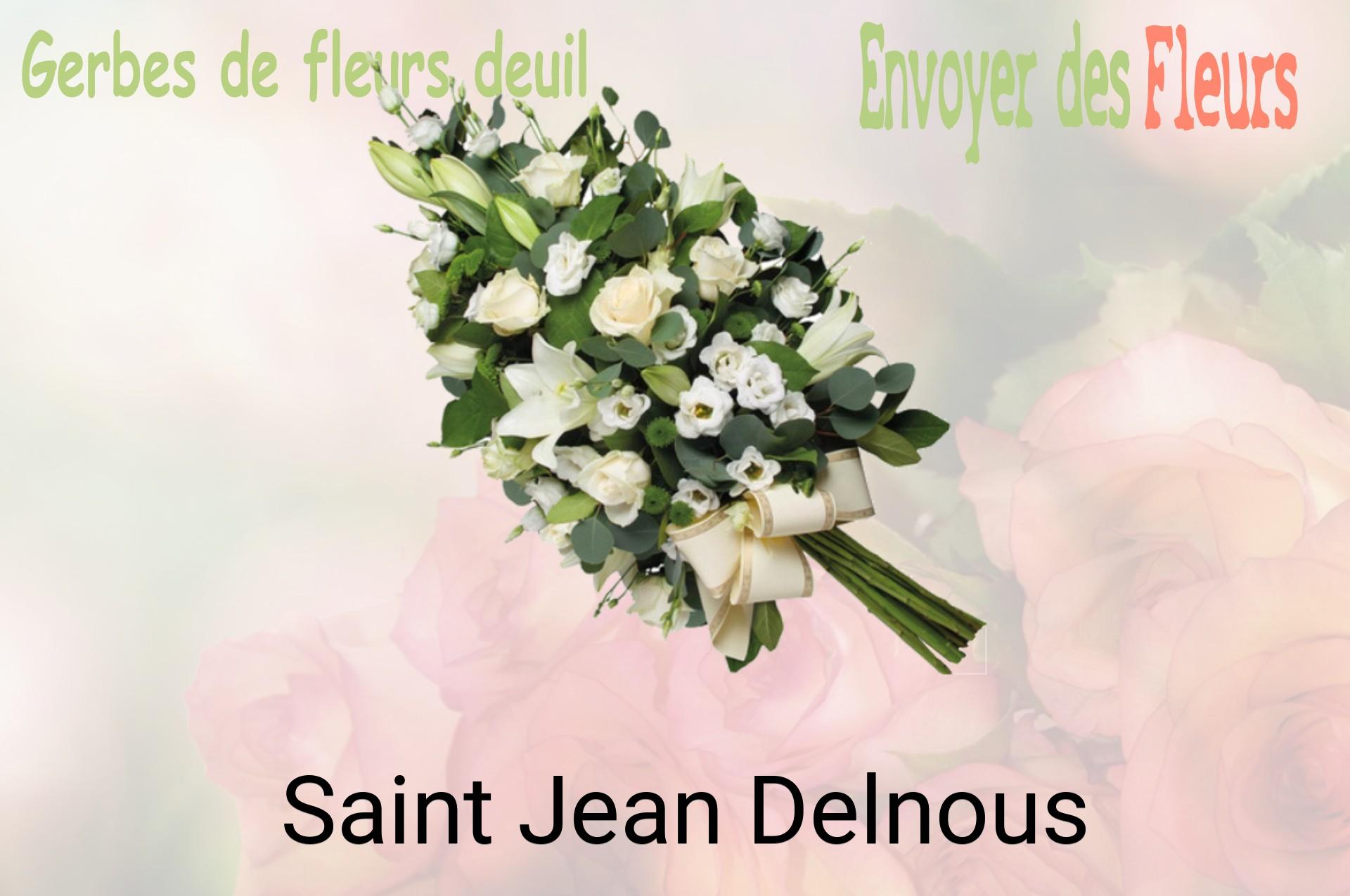 Gerbe de fleurs de deuil livrée à Saint-Jean-Delnous